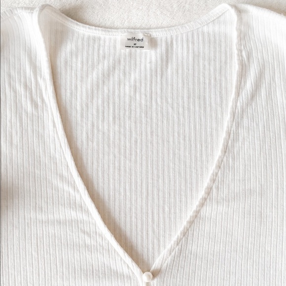 WILFRED Ribbed Pearl button Blouse - Picture 5 of 8